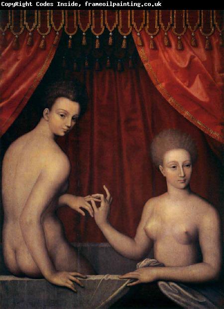 School of Fontainebleau Portrait of Gabrielle Estrees with her Sister